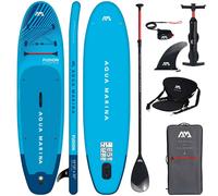 Aqua Marina Fusion SUP Board 330 cm gonflable - Allround Paddleboard pour débutants - bleu + siège kayak