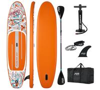 Aqua Marina Pure Air Coast SUP Board 12'0" (366 cm) gonflable - set complet avec pagaie & pompe - orange/bleu