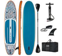 Aqua Marina Pure Air Tropic SUP Board 12'0" (366 cm) gonflable - set complet avec pagaie & pompe - orange/bleu