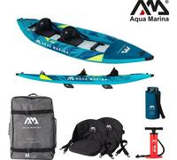 Aqua Marina STEAM 412 Kayak Set 2 personnes gonflable Canoë Bateau Eaux vives Kayak