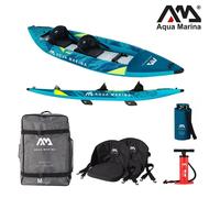 Aqua Marina Vapeur 412 Kayak Set 2 Personnes Gonflable Kanu Bateau Eau Sauvage