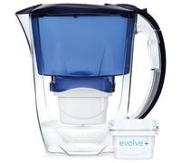 Aqua Optima Carafe Filtrante Oria, avec 1 cartouche Evolve+ 30 jours,capacité de 2,8 litres, pichet mince pour réfrigérateur, avec technologie de filtration à débit rapide en 5 étape
