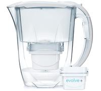 Aqua Optima Oria Carafe Filtrante, Capacité de 2,8 litres, avec 1 Cartouche Filtrante Evolve+ de 30 jours, réduit les microplastiques, le chlore, le calcaire et autres impuretés
