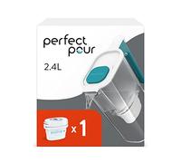 Aqua Optima Perfect Pour Carafe Filtrante et 1 Cartouches Filtrantes Evolve+ 30 Jours, Capacité 2,4 litres, Pour la Réduction des Microplastiques, du Chlore, du Calcaire et des Impuretés, Bleu