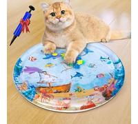 Aqua Paws Tapis de jeu pour chats, tapis d'eau pour chats et animaux de compagnie, lit Paw Cool Oasis pour animal de compagnie, tapis de jeu sensoriel rafraîchissant pour animal de compagnie, tapis de
