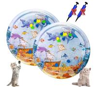 Aqua Paws Tapis de jeu pour chats, tapis d'eau pour chats et animaux domestiques, lit Paw Cool Oasis pour animal domestique, tapis de jeu sensoriel rafraîchissant pour animal domestique, tapis d'eau