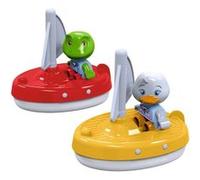 Aquaplay Bateaux à voile 2 voiliers et 2 figurines – pour circuits d'eau ou baignoire – Dès 3 ans