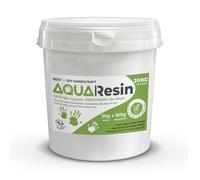 AQUA RESIN - Résine minérale en Poudre Blanche 100% Non Toxique et sûre à mélanger avec de l'eau, colorable et idéale à Utiliser dans Les moules (10 kg)