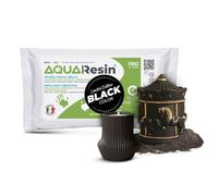 AQUA RESIN® - Plâtre Alpha (Résine Minérale) | Effet Porcelaine Satinée, prêt avec seule Eau, Sûr et Non Toxique, Blanc ou Noir et Colorable, Pour DIY, Moules, Objets Créatif (Noir, 1 kg)