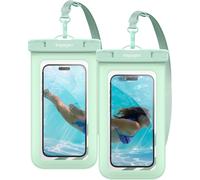 Aqua Shield Lot De 2 Pochette Etanche Smartphone Universelle Certifiée Ipx8 Pour Iphone Samsung Galaxy Huawei Xiaomi Google Et Jusqu'à 8,2""-Minthe