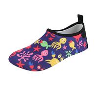 Aqua Socks Chaussures de natation fines et respirantes pour enfants avec semelle en caoutchouc et semelle antidérapante, 02 bleu foncé., 32 EU