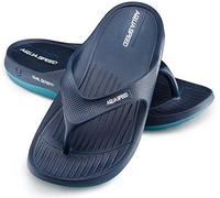 Aqua Speed ALCANO Sandales de Bain pour Hommes et Femmes | séparateurs d'orteils | Sandales de Douche | antidérapants | Bleu | Taille: 42