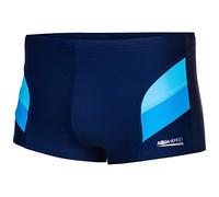 Aqua-Speed ARON Pantalon de Natation pour Hommes | Tissu Malaga | Protection UV | Résistant au Chlore | 03. Bleu/Bleu Clair/Bleu | Taille: XL