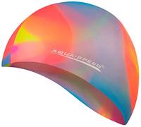 Aqua Speed Bonnet de Bain coloré + Serviette en Microfibre | Adulte | Enfant | Natation | Silicone | 06. coloré / 86