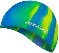 Aqua Speed Bonnet de Bain coloré + Serviette en Microfibre | Adulte | Enfant | Natation | Silicone | 15. coloré / 58