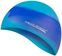 Aqua Speed Bonnet de Bain coloré + Serviette en Microfibre | Adulte | Enfant | Natation | Silicone | 31. coloré / 81