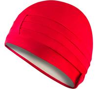 Aqua Speed Capuchon de Bain pour Femmes | Bonnet de Natation Retro | Polyester | Rouge