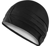 Aqua Speed Casquette de Natation | Dames | Bonnet de Natation Retro | Capuche de Natation élégante | Plage | Sauna | Polyester | Noir
