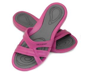 Aqua-Speed Ensemble de patchs de bain + serviette en microfibre pour femme | Sandales de douche pour femme et fille | Sandales de sauna | Gants de bain