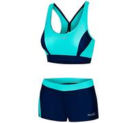 Aqua Speed Fiona Tankini pour Dames | Deux pièces | Tissu Vita | Résistant au Chlore et à la crème/Huile Solaire | 01. Turquoise - Marine | Taille: 36