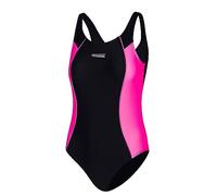 Aqua Speed Luna Maillot de Bain Fille | Costume Une pièce | Protection UV | Opaque | résistant au Chlore | Noir-Violet | Taille: 140 cm