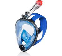 Aqua Speed Masque complet SPECTRA 2.0 | S/M | Gris/Bleu | Masque de plongée en apnée | Masque de plongée | Large champ de vision | Enfants et adultes
