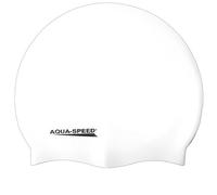 Aqua-Speed Mega Bonnet de Bain en Silicone pour Homme Taille Unique Blanc