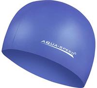 Aqua Speed Mega Bonnet de Bain | Swim Cap | Natation | Triathlon | Silicone | Unisexe | étanche | Bleu Cobalt