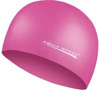 Aqua Speed Mega Bonnet de Bain | Swim Cap | Natation | Triathlon | Silicone | Unisexe | étanche | Rose