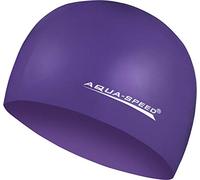 Aqua Speed Mega Bonnet de Bain | Swim Cap | Natation | Triathlon | Silicone | Unisexe | étanche | Violet