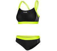 Aqua Speed Naomi Tankini pour Dames | Deux pièces | Tissu Vita | Résistant au Chlore et à la crème/Huile Solaire | 16. Noir - Vert Clair | Taille: 42