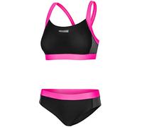 Aqua Speed Naomi Tankini pour Dames | Deux pièces | Tissu Vita | Résistant au Chlore et à la crème/Huile Solaire | 17. Noir/Gris - Rose | Taille: 36