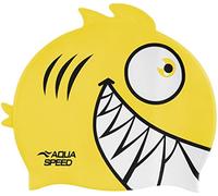 Aqua Speed Piranha Bonnet de Bain Drôle | Enfants | Natation | Sport | Silicone | Couleur: Piranha-18