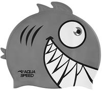 Aqua Speed Piranha Bonnet de bain | Enfants | Bonnet de natation drôle | Bonnet de bain | Bonnet de bain | Bonnet de natation | Sport | Natation | Silicone Couleur:Piranha-26