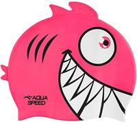 Aqua Speed Piranha Bonnet de Natation Drôle | Enfant | Silicone - Couleur: Piranha-03