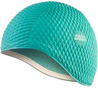 Aqua Speed Swim Cap | Bonnet de Bain | Sports | entraînement | Natation | Cheveux Longs | Latex | Bombastic Tic-Tac | Bombastique/Vert /04