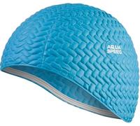 Aqua Speed Swim Cap | Bonnet de Bain | Sports | entraînement | Natation | Cheveux Longs | Latex | Bombastic Tic-Tac | Bleu