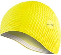 Aqua Speed Swim Cap | Bonnet de Bain | Sports | entraînement | Natation | Cheveux Longs | Latex | Bombastic Tic-Tac | Bombastique/Jaune /18