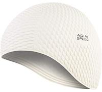 Aqua Speed Swim Cap | Bonnet de Bain | Sports | entraînement | Natation | Cheveux Longs | Latex | Bombastic Tic-Tac | Bombastique/Blanc /05