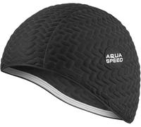 Aqua Speed Swim Cap | Bonnet de Bain | Sports | entraînement | Natation | Cheveux Longs | Latex | Bombastic Tic-Tac | Noir