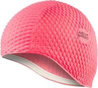 Aqua Speed Swim Cap | Bonnet de Bain | Sports | entraînement | Natation | Cheveux Longs | Latex | Bombastic Tic-Tac | Bombastique/Rose /03