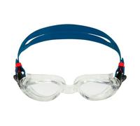 Lunettes de natation Aqua Sphere Kaiman bleu rouge avec verres blancs.