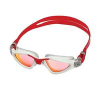 Aqua Sphere Men's Swimming Goggles Kayenne Adult Triathlon Open Water Grey/Red - Red Titanium Mirrored