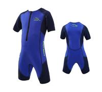Aqua Sphere Stingray Hp2 Enfant UV Shorty Maillot De Bain Néoprène Wetsuit Bleu