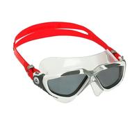 Lunettes de natation Aqua Sphere Vista rouge noir avec verres transparents gris foncé