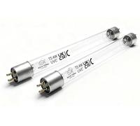 Aqua-Terra Lighting Lot de 2 tubes de rechange 4 W T5 UVC - 150 mm - Lampe germicide à double extrémité pour filtre de bassin et clarificateur UV - Contrôle de l'eau claire et des algues