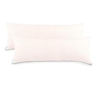 aqua-textil Classic Line Housse de Coussin Lot de 2 Fermeture Éclair Coton 40 x 200 cm Blanc Neige