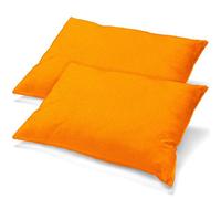 aqua-textil Classic Line Housse de Coussin Lot de 2 Fermeture Éclair Coton 40 x 80 cm Orange