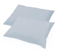 aqua-textil Classic Line Taie d'oreiller Set de 2 pièces 45x70 Gris argenté Coton Housse de Coussin Fermeture éclair Jersey Housse de Coussin