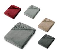 aqua-textil Feelwell Drap-Housse Housse surmatelas lit sommier tapissier Polaire Microfibre 140x200 cm Gris